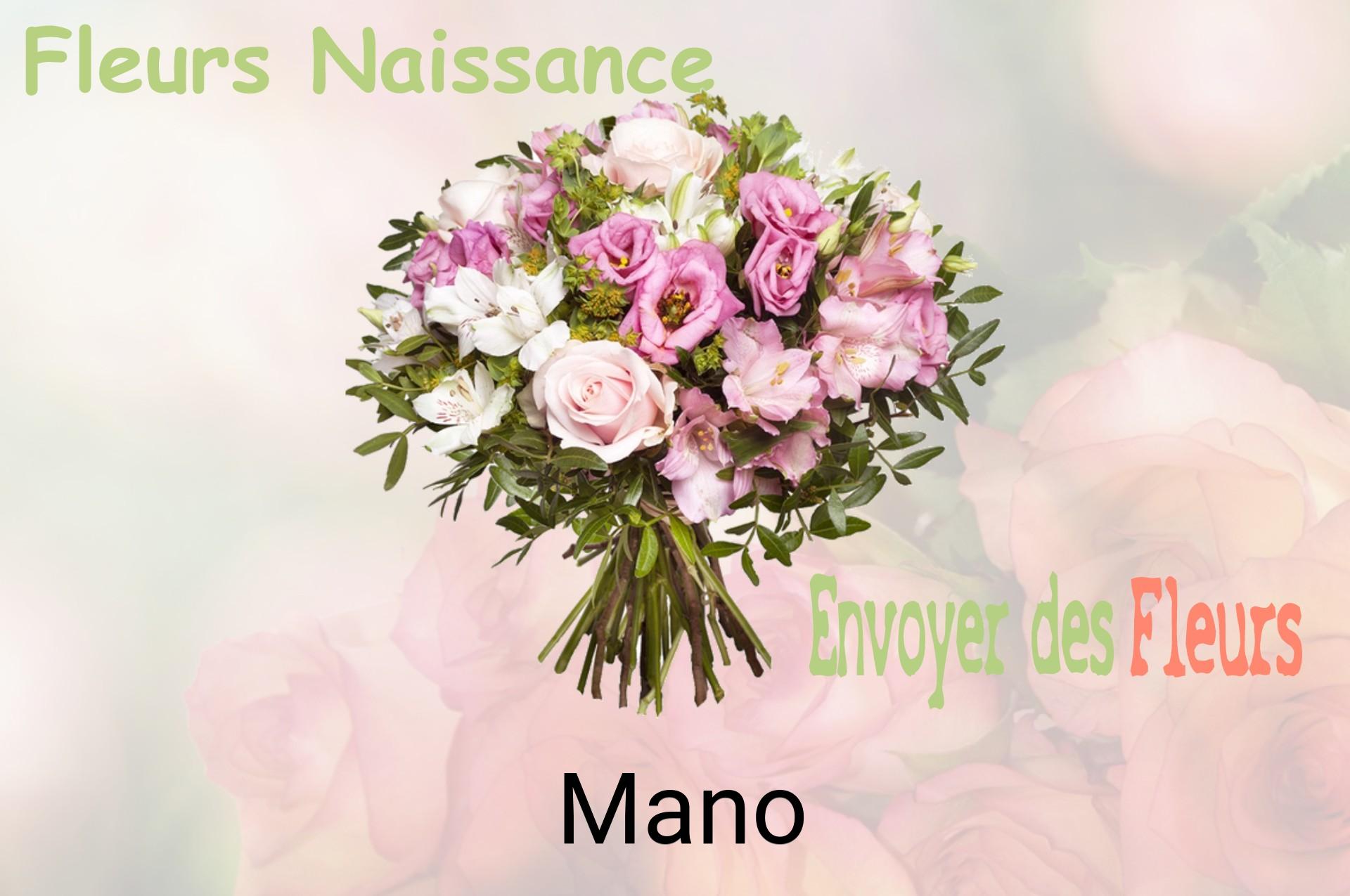 Bouquet de fleurs de naissance livré à Mano